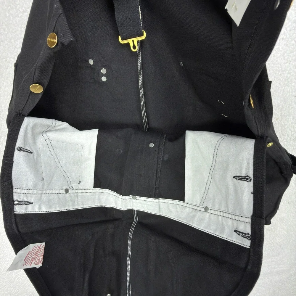 Carhartt Double Knees Duck Bibs Overalls Mens 40x32 R01 BLK Black NWT NOS READ‎